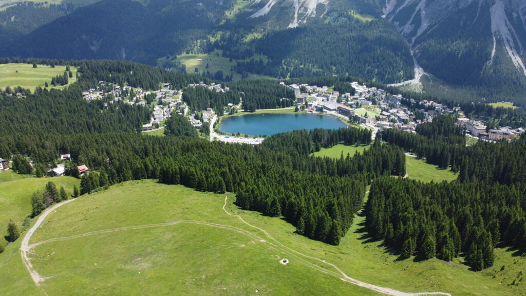 Arosa Mittelstation Flugvideo